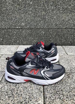 Мужские текстильные кроссовки new balance 530 navy/grey/white/red