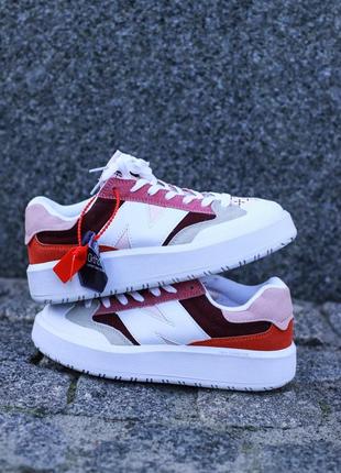 Жіночі шкіряні кросівки new balance ct302 burgundy pink haze