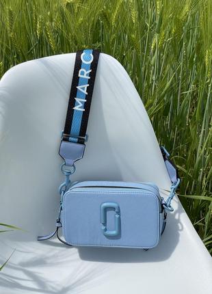 Жіноча сумка в стилі marc jacobs the snapshot blue.