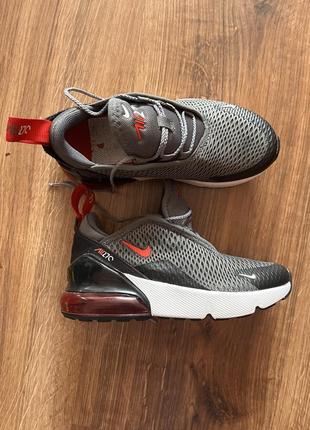 Детские кроссовки nike для мальчика 27, 5 в сеточку air max 270 pps'iron grey university red'