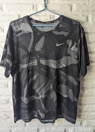 Футболка nike m nk df miler ss camo