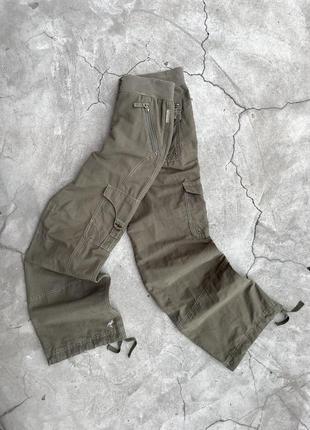 Columbia khaki flared cargo transformer pants multipocket 00s japanese style