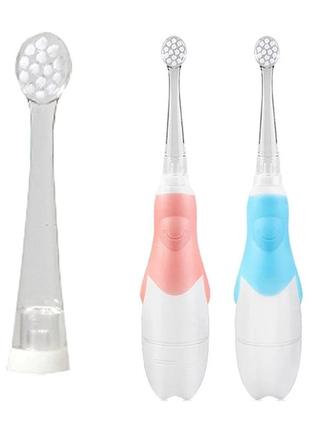 Насадки для детской зубной щётки seago sg-025 от 0-3 лет упаковка 4 шт.