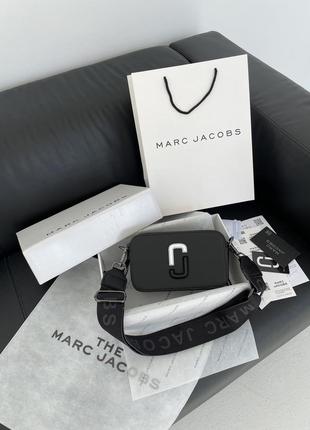 Жіноча сумка в стилі marc jacobs the snapshot black ying yang.