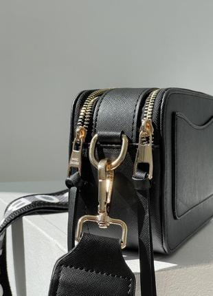 Женская сумка в стиле marc jacobs the snapsot black/gold.5 фото