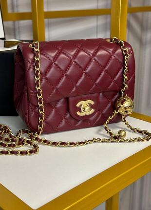 Кожаная сумка сумочка в стиле chanel