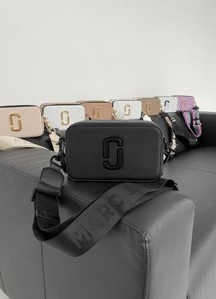 Жіноча сумка в стилі marc jacobs the snapshot total black.