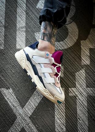 Мужские кроссовки adidas niteball cream white pink tint 42-43-45