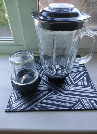 Чаша скляна і кавомолка до блендера