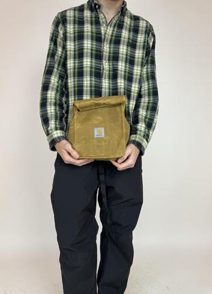 Carhartt team script bag сумка ручная из плотного ващеного котона