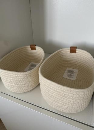 Декоративні кошики для зберігання плетені5 фото
