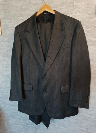 Винтажный шерстяной костюм брюки пиджак made in usa wool talon zipper vintage