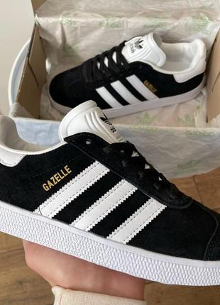 Adidas gazelle black/white