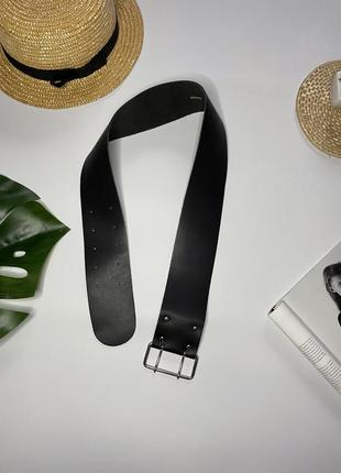 Трендовый пояс, ремень черный с серебристой пряжкой 🖤h&m🖤