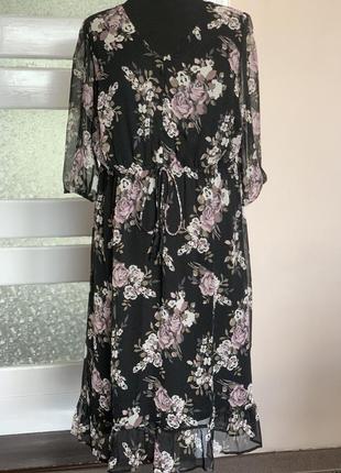 Новое шифоновое платье в цветы