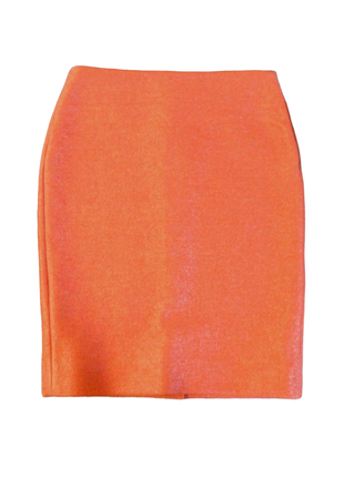 Оранжевая юбка - карандаш с хлопком cos