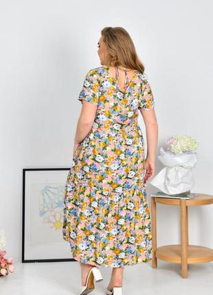 Великолепное женское летнее платье из штапеля батал