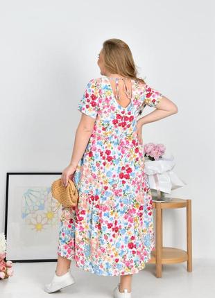 Великолепное женское летнее платье из штапеля батал