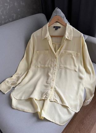 Лимонная рубашка натуральной ткани