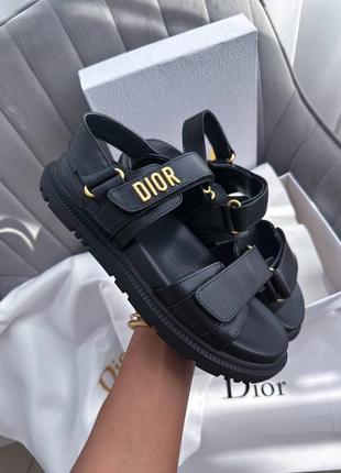 Босоножки в стиле dior sandals “premium black”