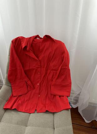 Рубашка женская красная