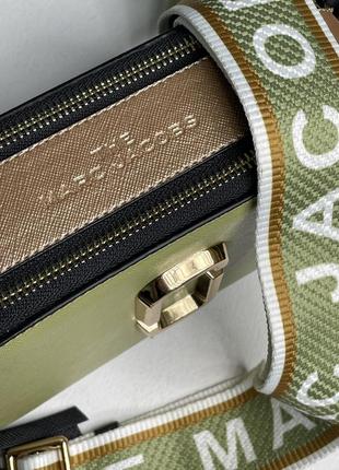 Женская сумка в стиле marc jacobs the snapsot olive/gold.5 фото