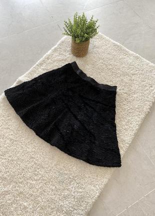 Стильная юбка черная m unrealfur1 фото