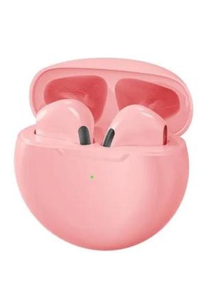 Навушники tws pro 6 гарнітура tws pink