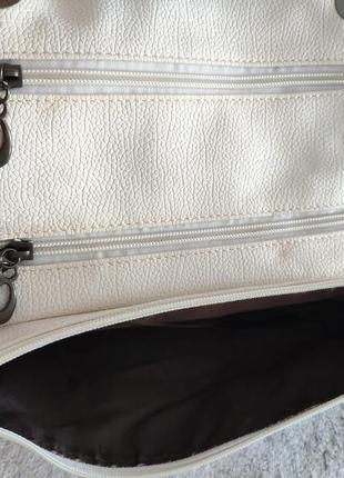 Сумка женская, сумочка на лето, белая, светлая5 фото