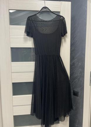 Легкое платье черного цвета2 фото