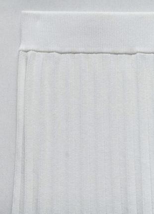Крутая белая плиссе юбка белая вискоза стиль zimmermann9 фото