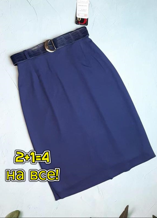 🎁1+1=3 фирменная синяя юбка карандаш завышенная талия new fast, размер 42 - 44