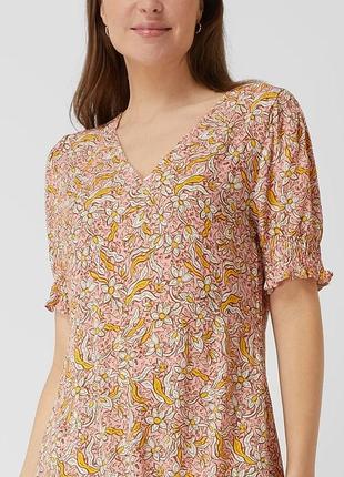 .брендовая вискозная блузка "rich&royal" с цветочным принтом. размер eur38.