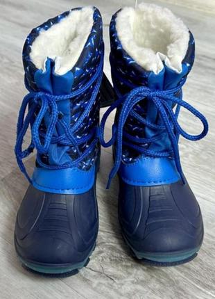 Зимние детские сапоги, ботинки, снобутсы на мальчика lupilu 26р из подошва светится