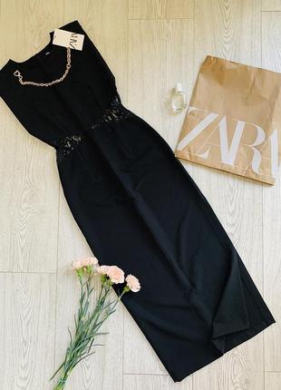 Комбінована сукня середньої довжини з вирізами zara