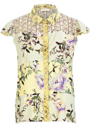 .брендовая вискозная блузка "rich&royal" с цветочным принтом. размер eur38.