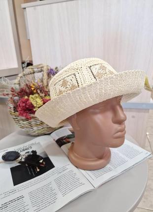 🌴 панама шляпа плетена із рафії4 фото
