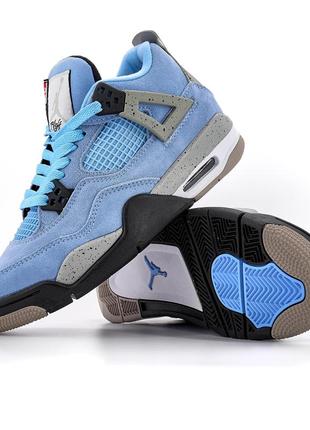 Nike air jordan retro 4se university blue tech grey blue black