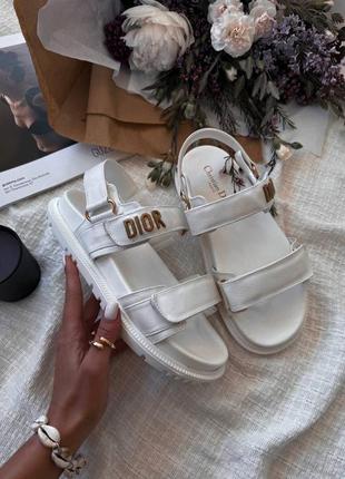 Сандалі dior slippers white