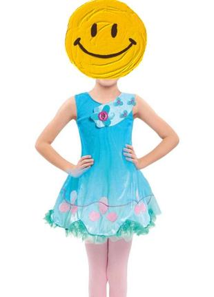 Карнавальное платье тролля розочка poppy ttrolls на девочку 4-6 лет рост 104-116 см