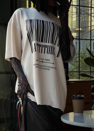 Различные принты и надписи футболка хлопок натуральная длинная обсложненная оверсайз широкая удлиненная плотная прямая натуральная10 фото