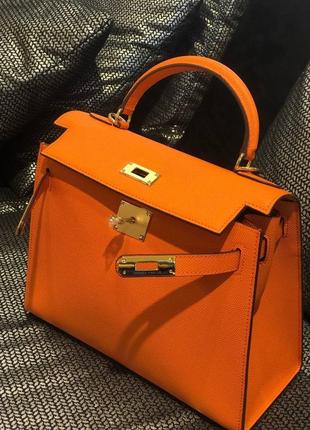 Сумка hermes kelly кожа epsom