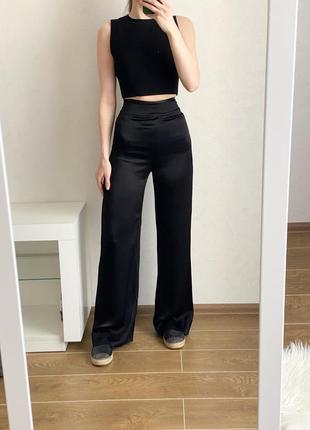 Сатиновые брюки zara