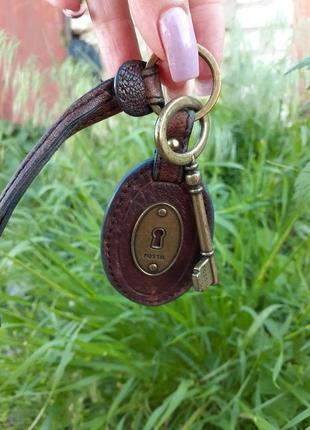 Ключик🗝 брелок латунь большой 100% натуральная кожа медальон подвеска для сумки ключей латунный ключ винтаж10 фото