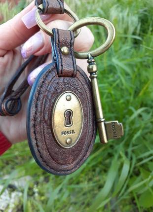 Ключик🗝 брелок латунь большой 100% натуральная кожа медальон подвеска для сумки ключей латунный ключ винтаж