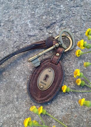 Ключик🗝 брелок латунь большой 100% натуральная кожа медальон подвеска для сумки ключей латунный ключ винтаж3 фото