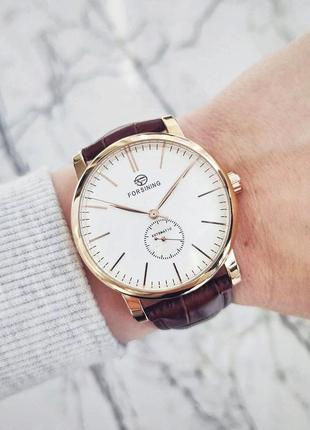 Forsining 1164 gold/white/brown⌚️