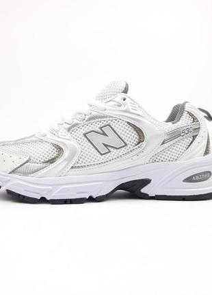 Жіночі шкіряні кросівки new balance 530 white silver нью беланс 530