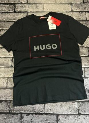 Мужская футболка hugo boss черный цвет