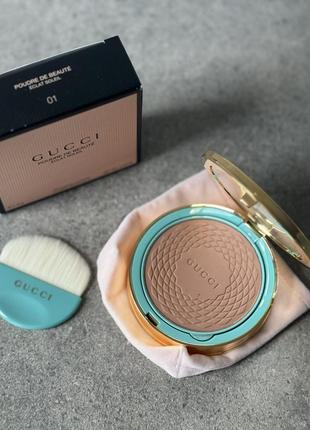 Бронзер gucci beauty poudre de beaute eclat soleil bronzing powder, оттенок 01 оригинал